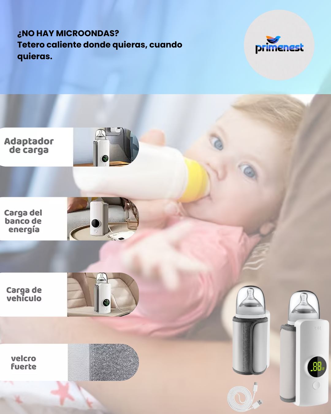 CALENTADOR DE BIBERONES INALÁMBRICO