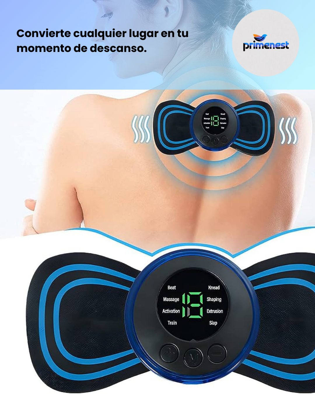 MASAJEADOR CERVICAL ELECTRICO RECARGABLE - ALIVIO INMEDIATO DEL DOLOR